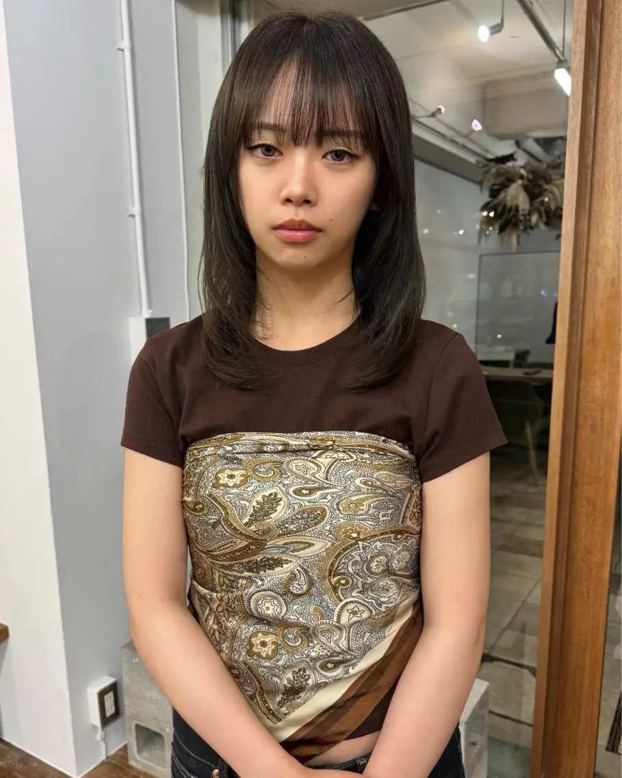 ミディアム カラー ヘアカラー たけかわ みちのヘアスタイル