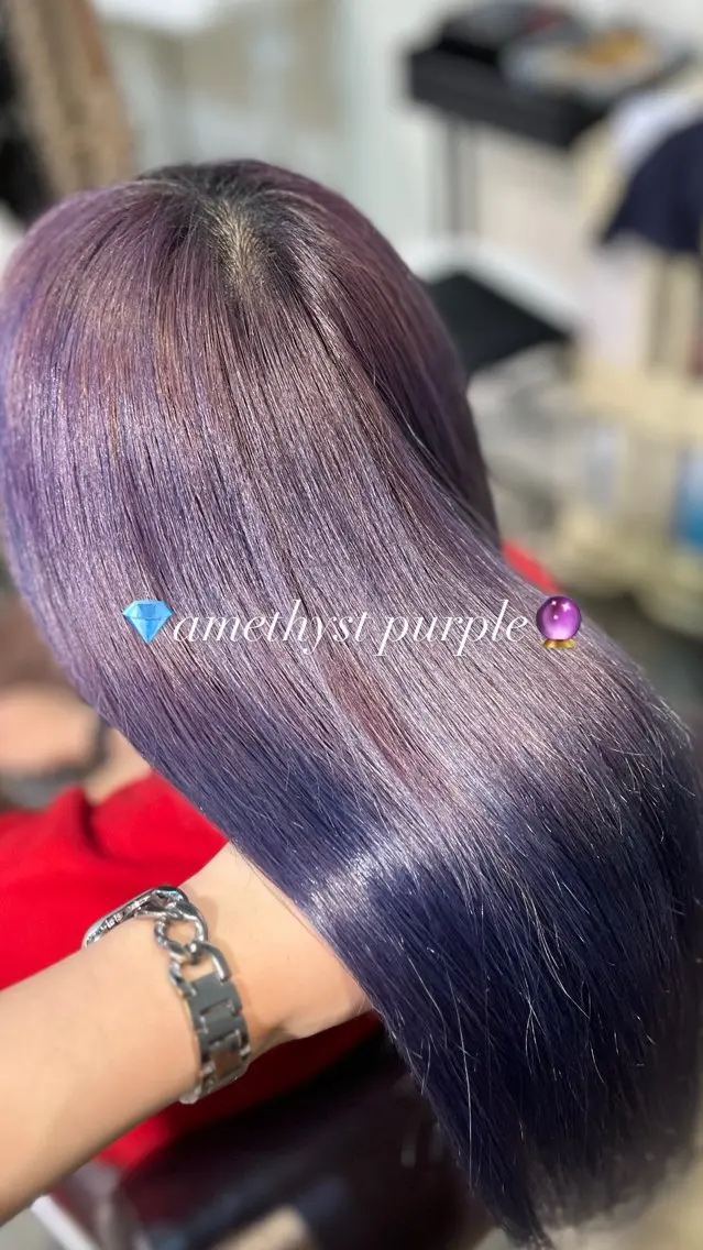 ロング カラー ヘアカラー フェザーパーマ🌙 毛流れ yuzukiのヘアスタイル