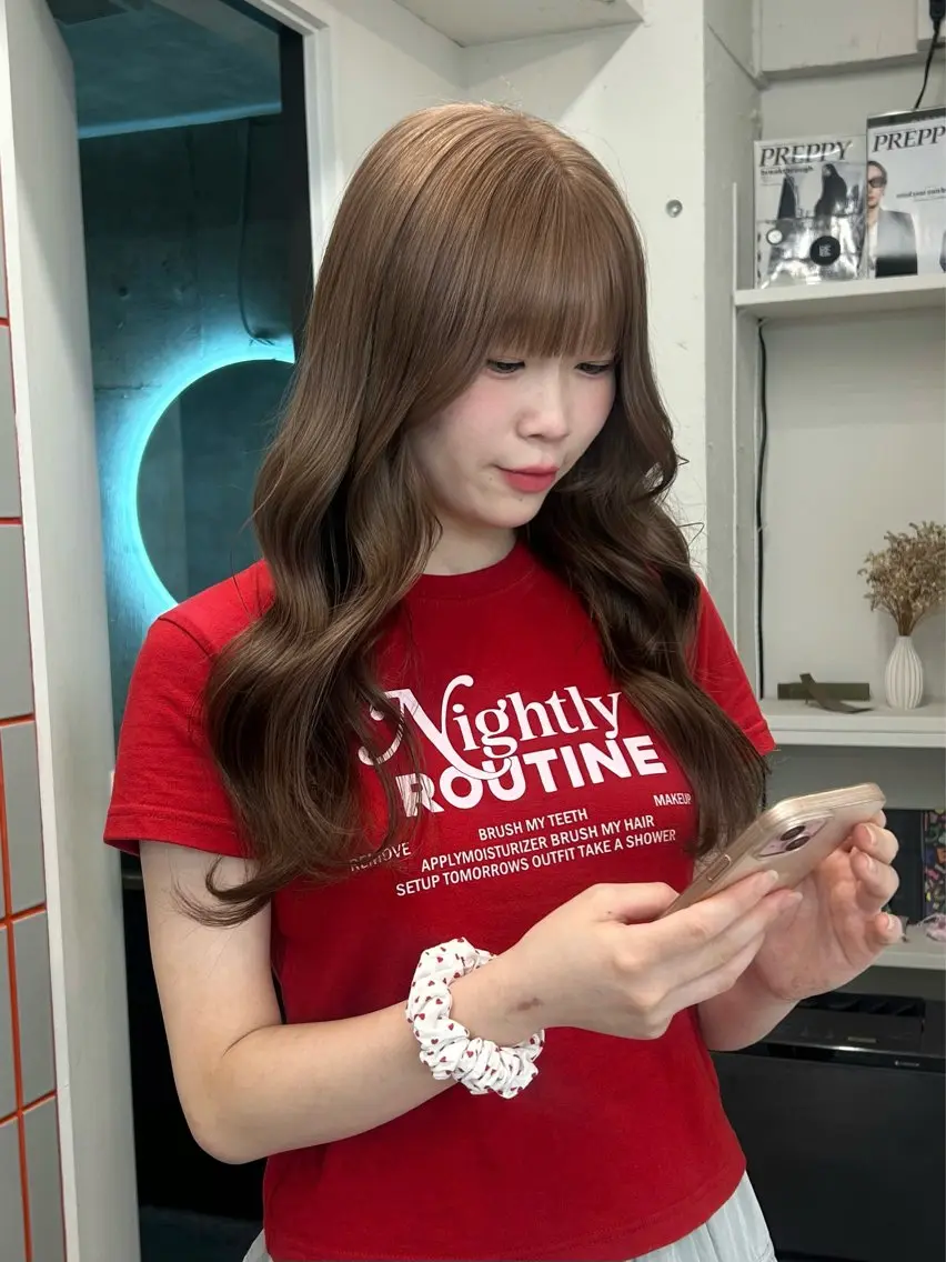 ロング カラー アッシュ アッシュブロンド ブロンド ブラウンカラー オリーブグレー ヘアカラー トリートメント 💍モテる艶髪 透明感カラー💖のヘアスタイル