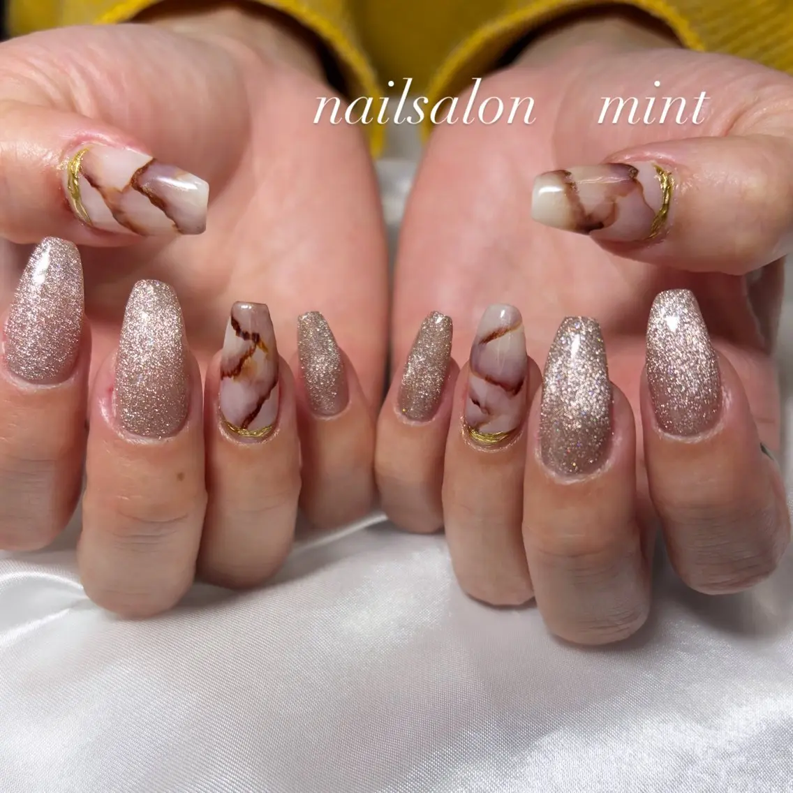 ネイル 大理石ネイル(マーブル) nailsalon mintのネイルデザイン