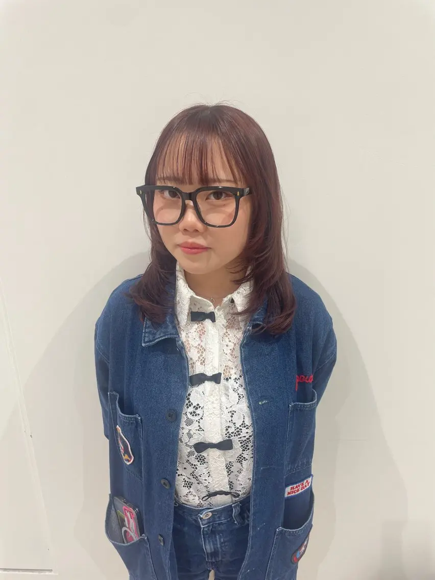 セミロング レイヤーカット ヘアカラー 【レイヤー艶カラー】 🎀moka🎀のヘアスタイル