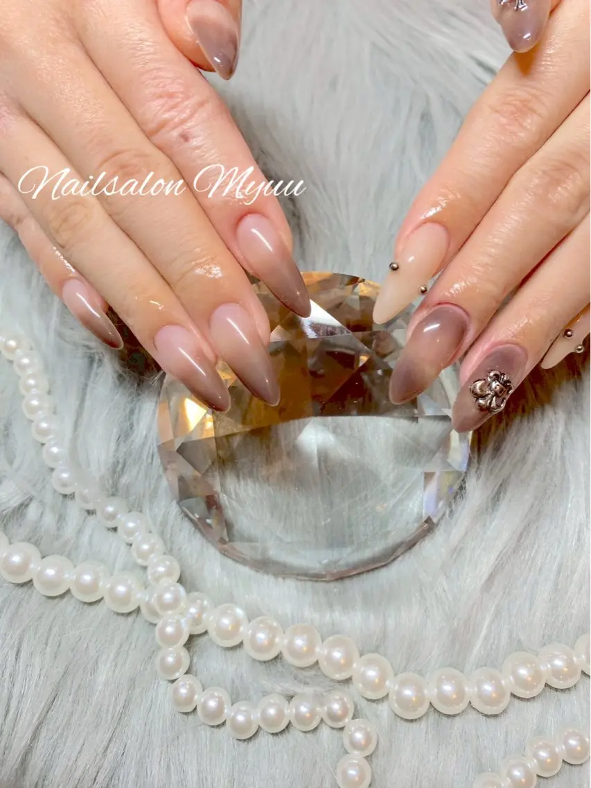 ネイル ジェルネイル 持ち込み ハンドネイル Nailsalon Myuu笠原のネイルデザイン