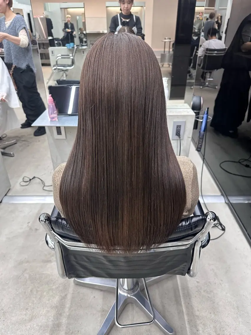 ロング カラー 髪質改善 トリートメント 染谷 遥花のヘアスタイル