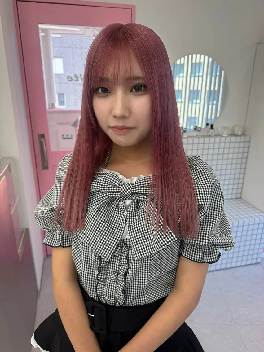 セミロング カラー ラベンダーカラー ピンクカラー ピンクラベンダー カット ヘアカラー トリートメント ピンク・ラベンダー カラー/saraのヘアスタイル