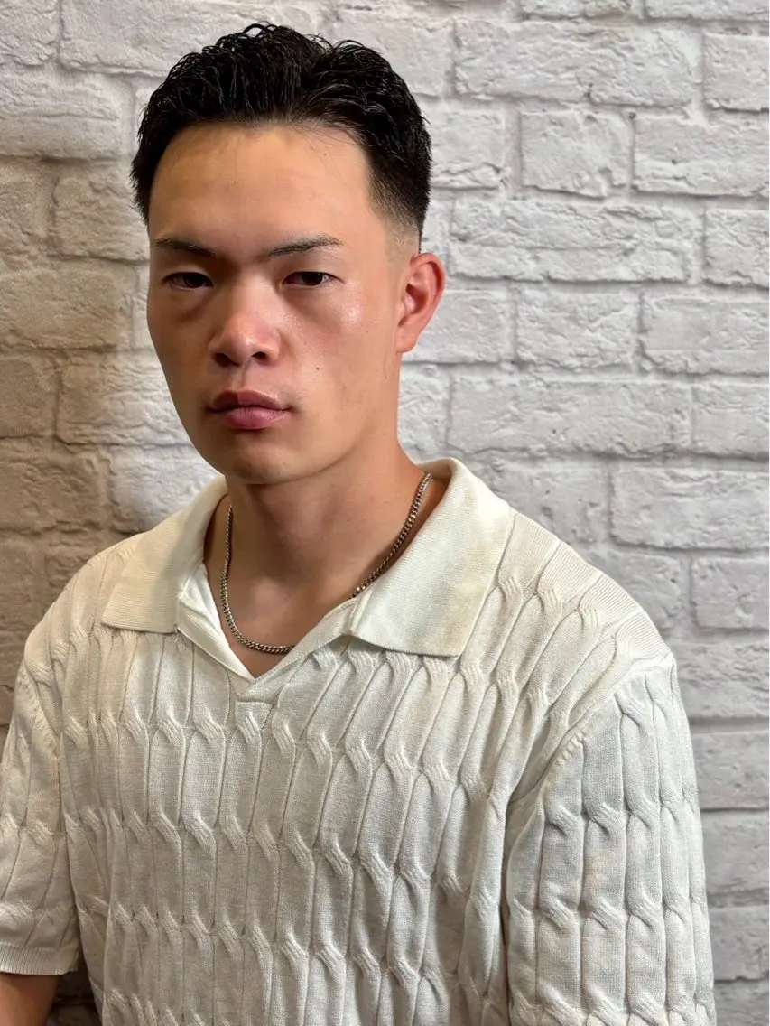 ショート メンズ メンズパーマ 濡れパン パーマ コムロ ヒロヤのヘアスタイル