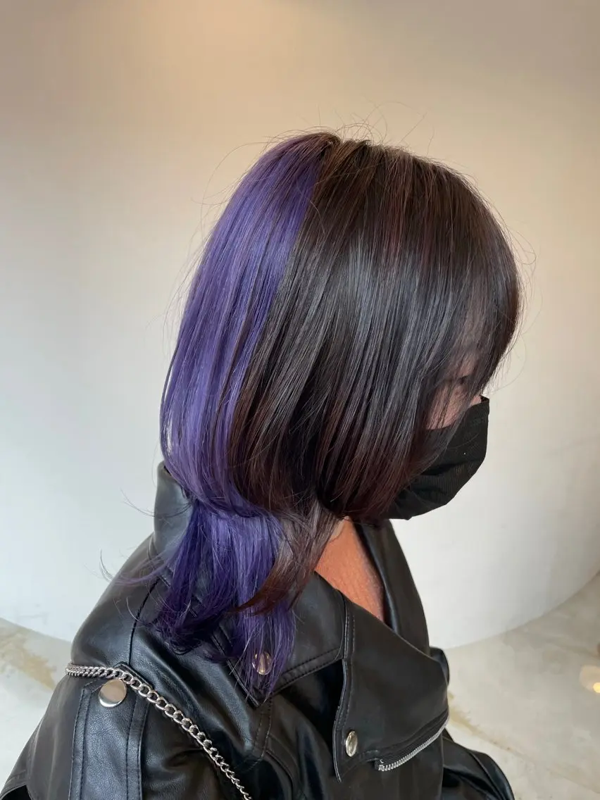 セミロング カラー KOGA／ パーマモデル募集のヘアスタイル