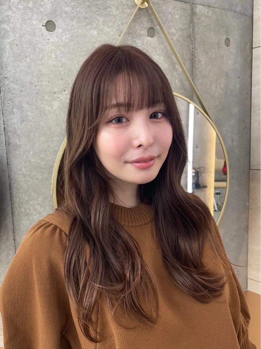 ロング カラー カット ヘアカラー トリートメント 韓国ヘア🇰🇷 レイヤー/芝春樹のヘアスタイル