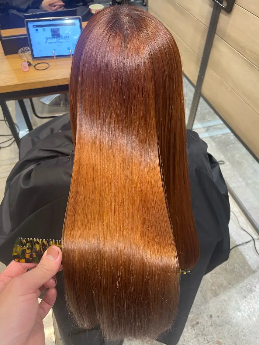 ❤️‍🔥艶髪ダメージレス❤️‍🔥カット＋縮毛矯正＋6ステップaujuaトリートメントの写真