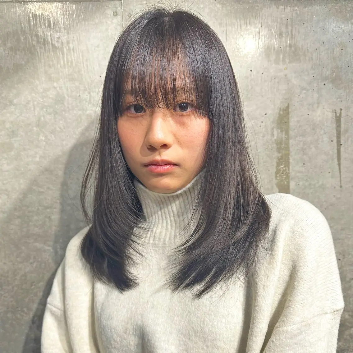 セミロング カラー ダークグレー レイヤーカット DAIKIベージュ 🍂レイヤーカットのヘアスタイル