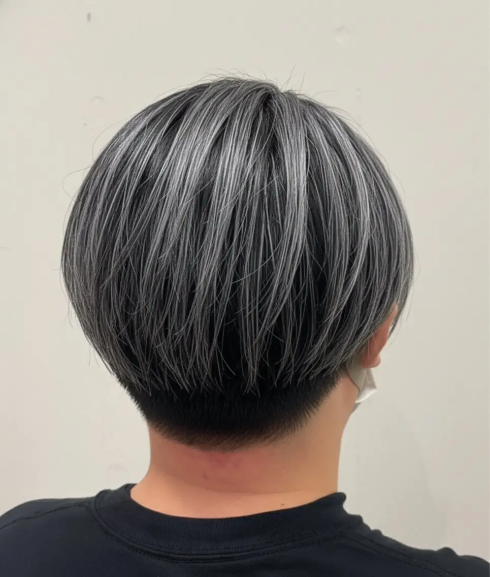ショート カラー メンズ カット ヘアカラー メンズ特化パーマ/ ハイライト/比嘉のヘアスタイル