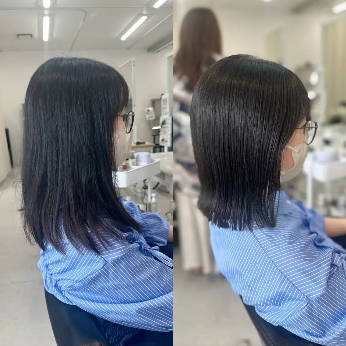 ミディアム カット 山崎結菜 髪質改善💎のヘアスタイル