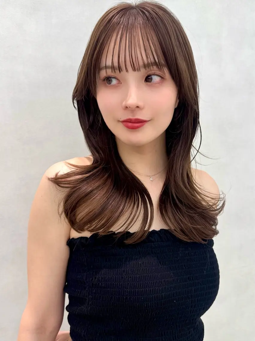 ［ミニモ限定🩵］🇰🇷韓国ヘアカット🩶60分　#ヨシンモリ　#くびれヘア　#韓国風　#レイヤーの写真