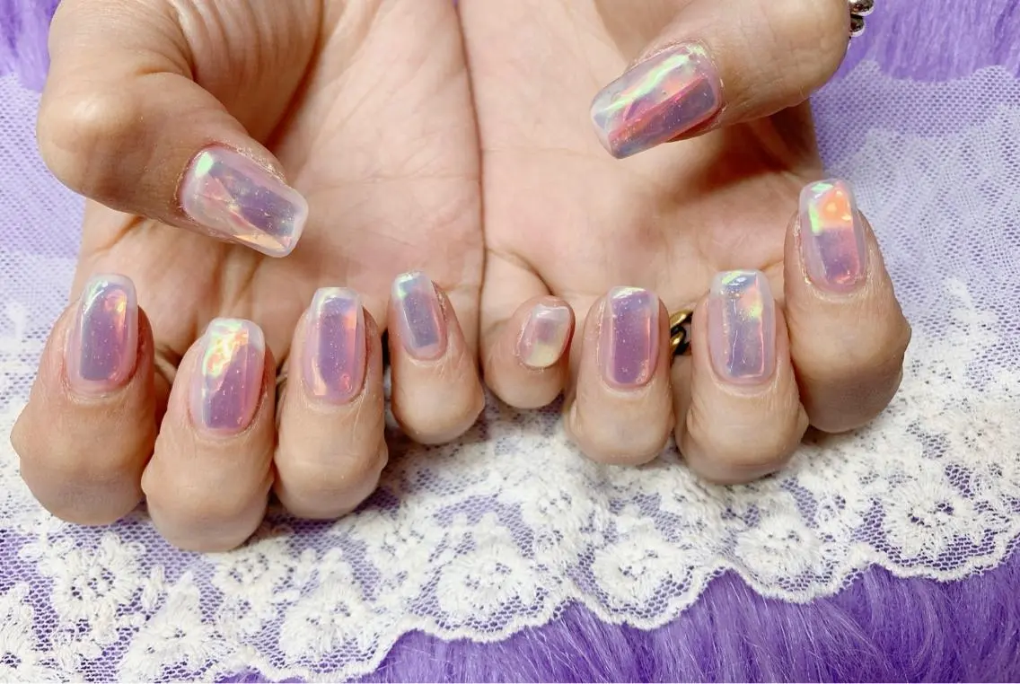 ネイル 氷ネイル・うるうるネイル ハンドネイル twincle nailのネイルデザイン