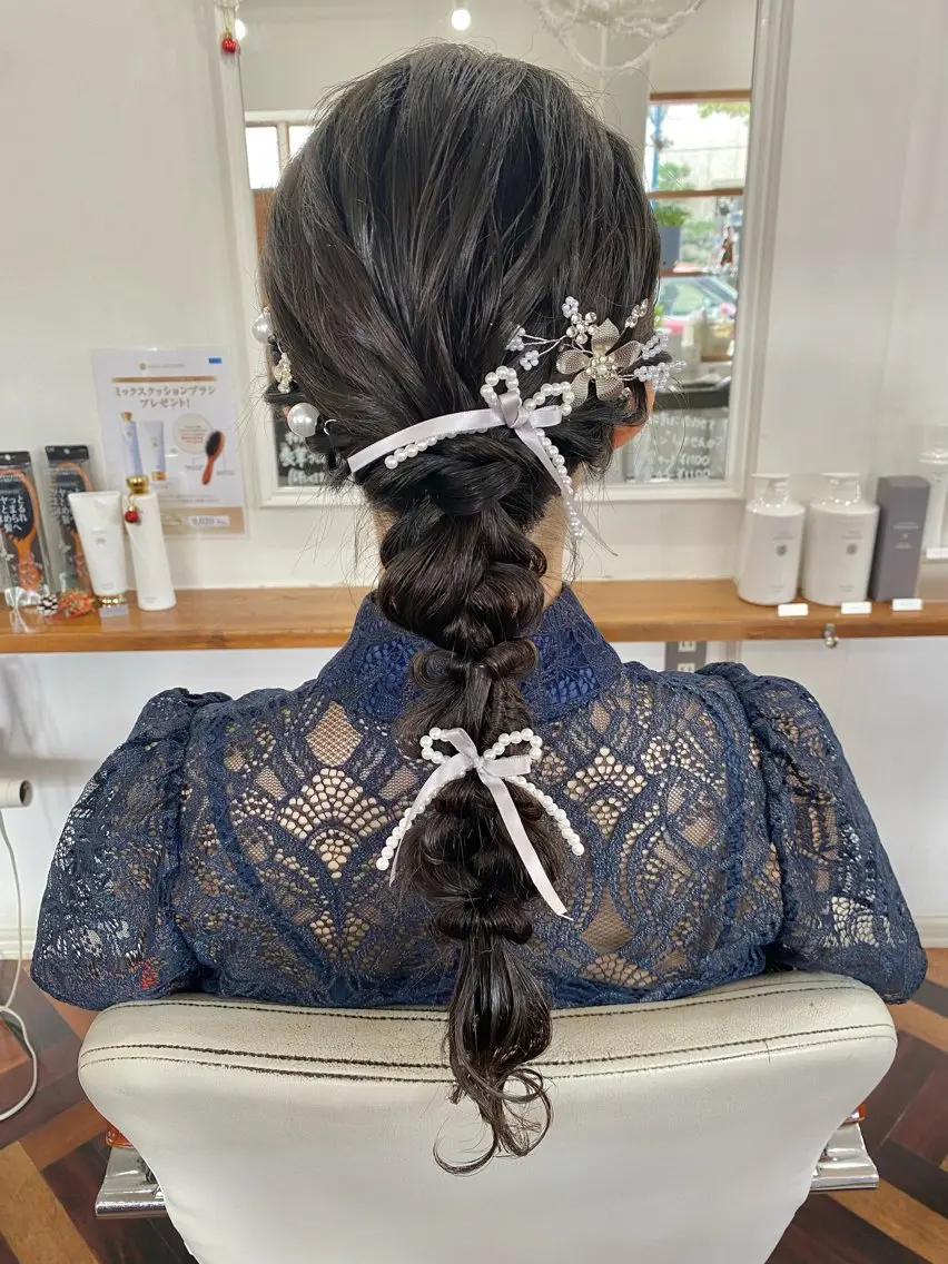 ロング ヘアアレンジ ヘアセット Kazaoka Saraのヘアスタイル