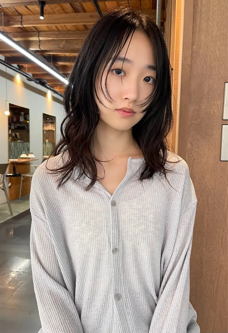 ミディアム カット 三浦 ふたばのヘアスタイル