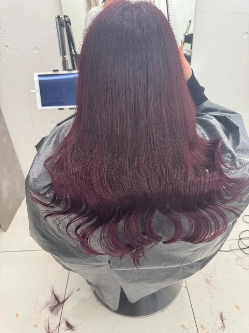 ロング ヘアカラー エクステ 家田 竜のヘアスタイル