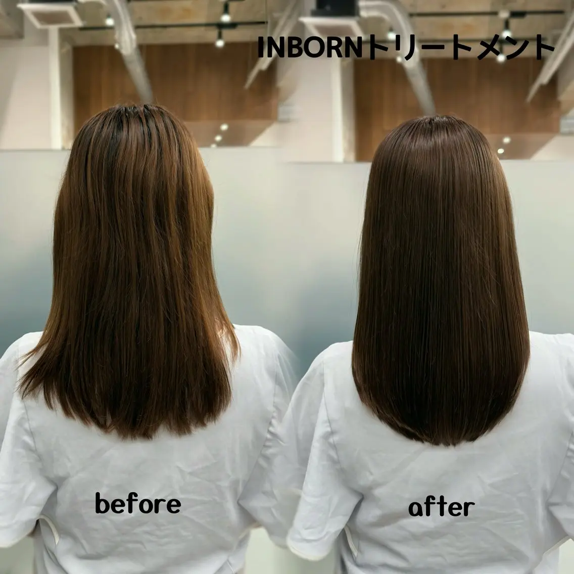 セミロング カラー セミロングパーマ トリートメント カット ヘアカラー トリートメント 縮毛矯正+モテカラー 🎀✨MIHOのヘアスタイル