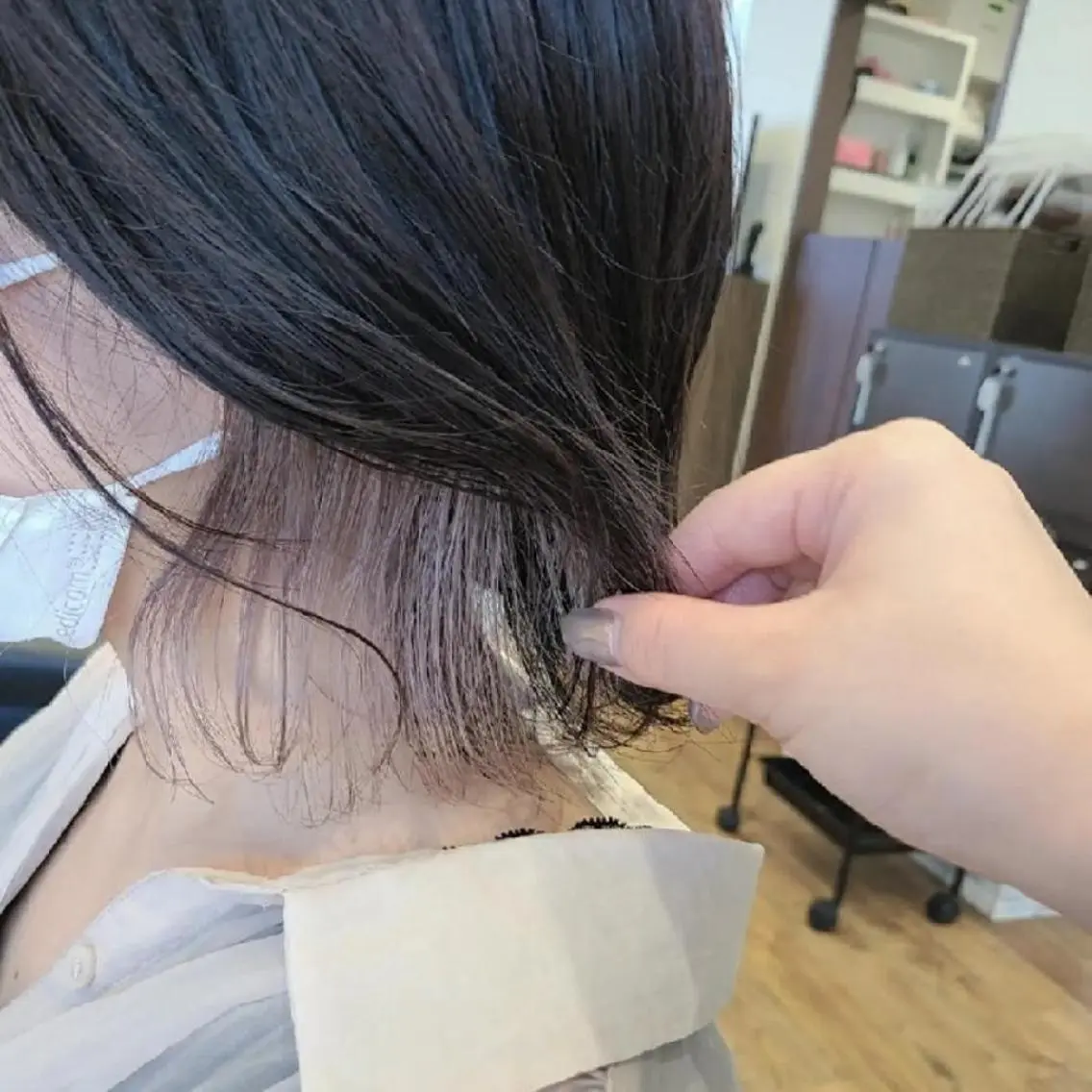 ミディアム カラー カット ヘアカラー トリートメント 関口 友菜のヘアスタイル