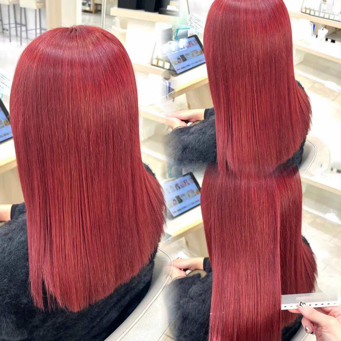 セミロング カラー ヘアカラー トリートメント 暖色/ブリーチカラー 🎀 M i k uのヘアスタイル