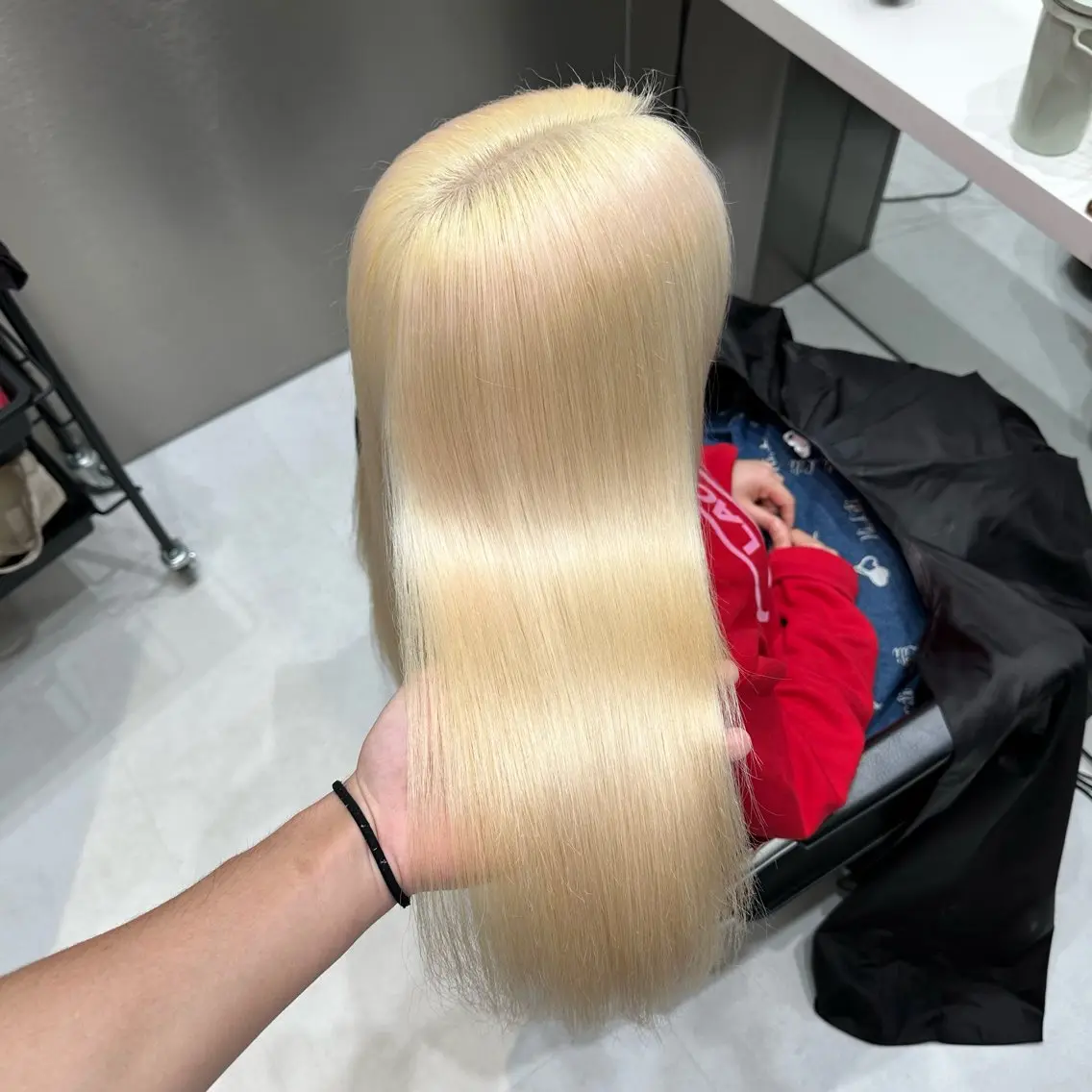 ロング カラー ヘアカラー トリートメント 💫艶ハイトーン×髪 質改善💫リュウトのヘアスタイル