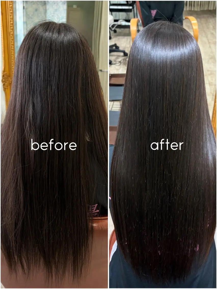 ロング カット 縮毛矯正 トリートメント 【艶髪カラー】 omiのヘアスタイル