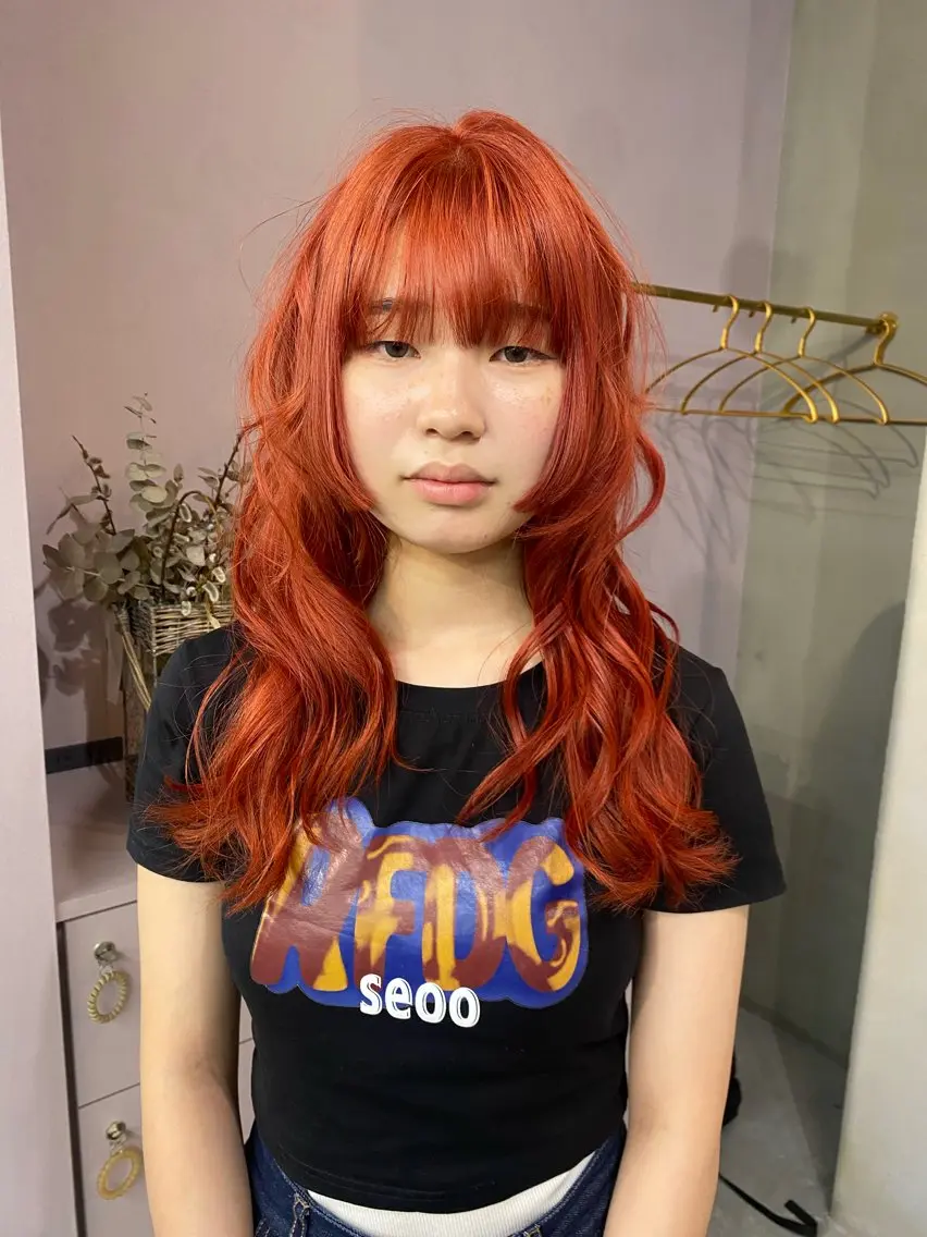 ロング カラー ヘアカラー 前橋 姫奈のヘアスタイル