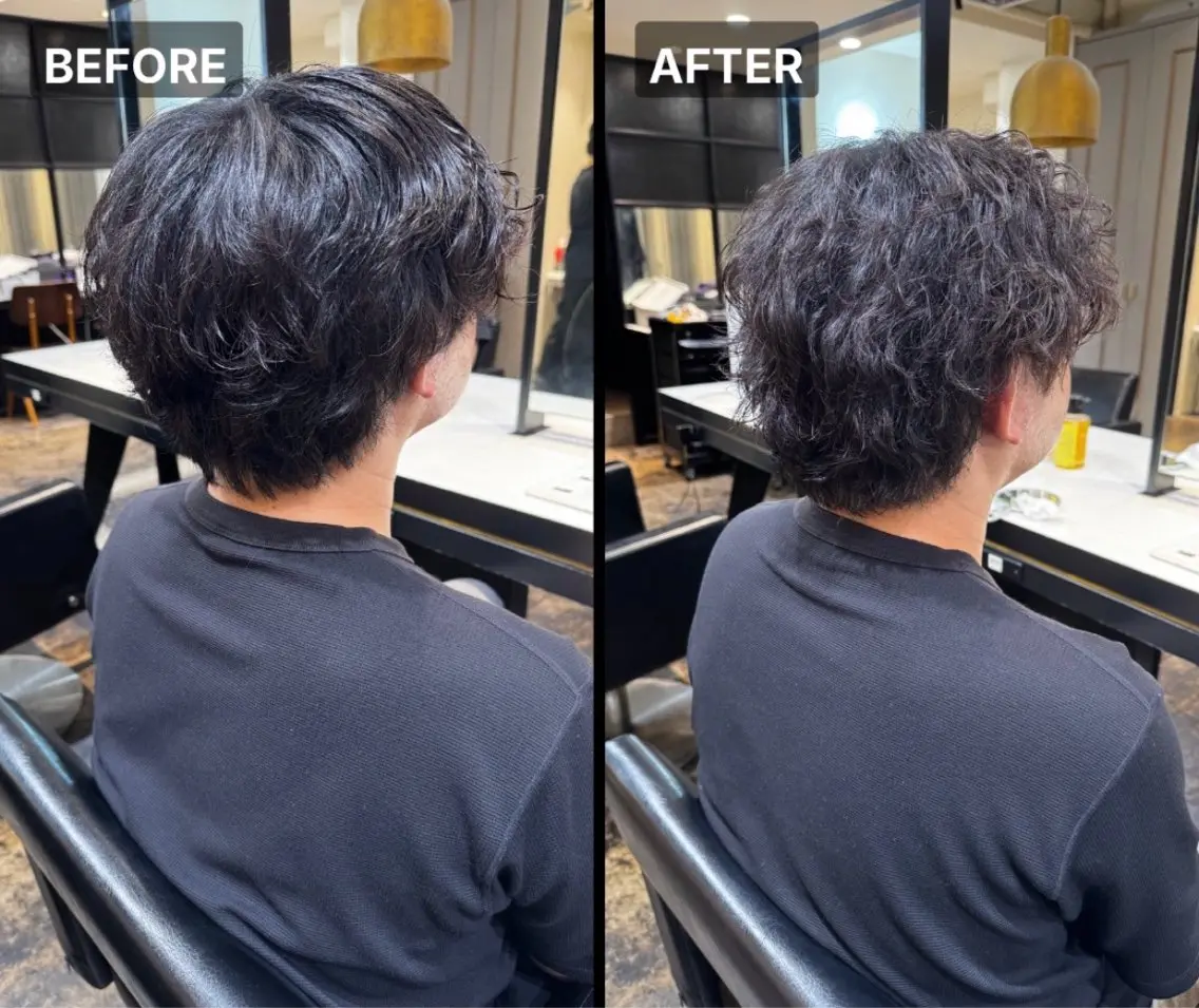 パーマ メンズ パーマ 小澤 琉凪のヘアスタイル