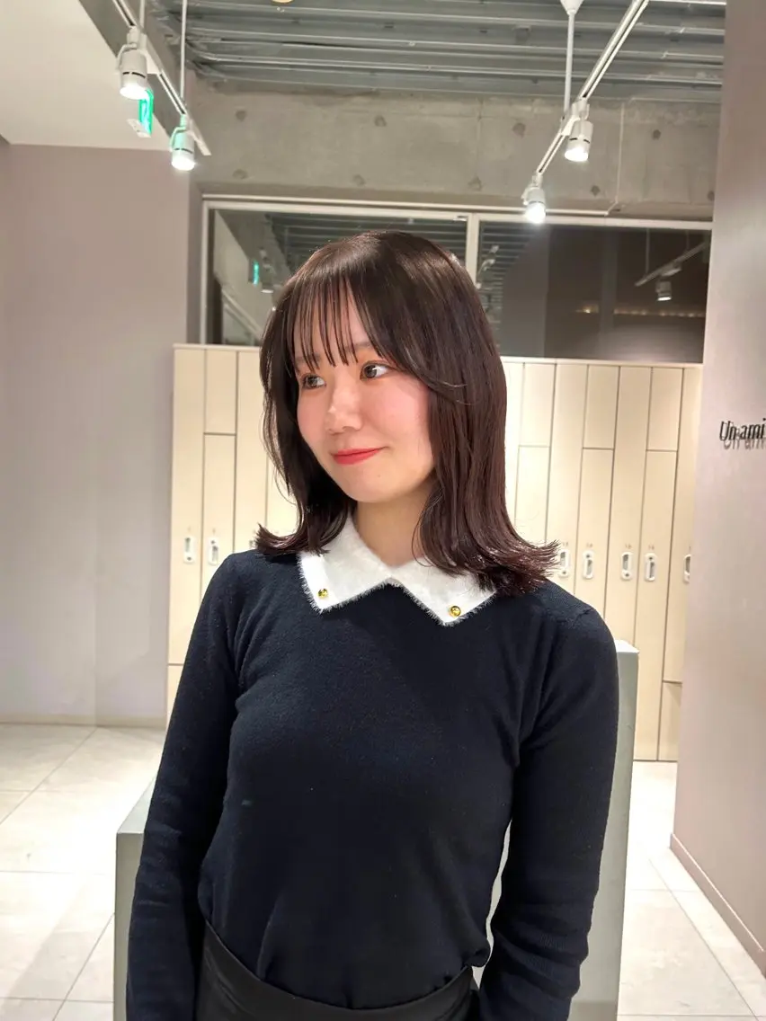 ミディアム カラー 透明感カラー ミディアムヘア Chifumiのヘアスタイル