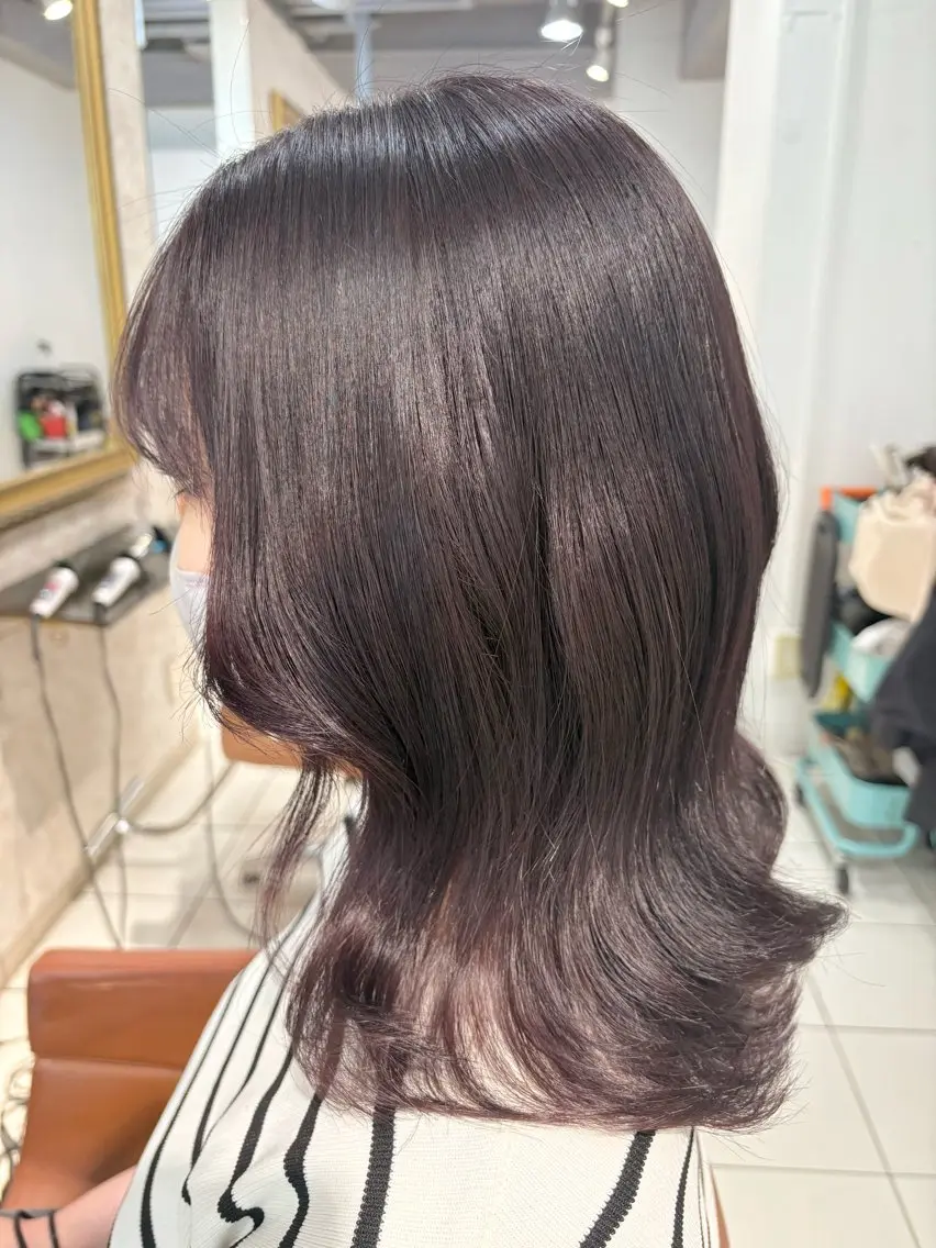 ミディアム MORISAKI ✂︎縮毛矯正のヘアスタイル