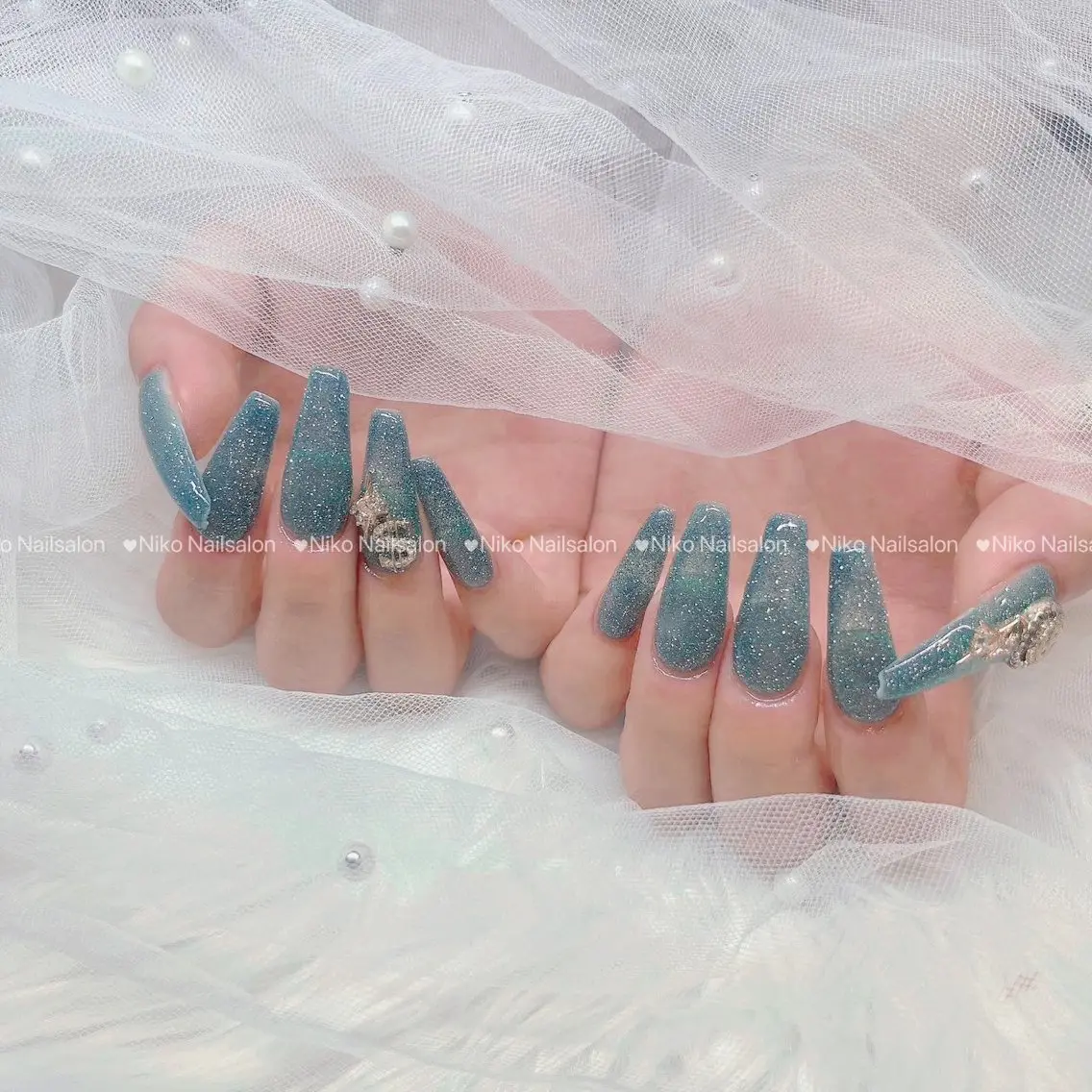 ネイル チークネイル 長さ出し フットネイル フレンチネイル ジェルネイル Niko Nail salon 銀座本店のネイルデザイン