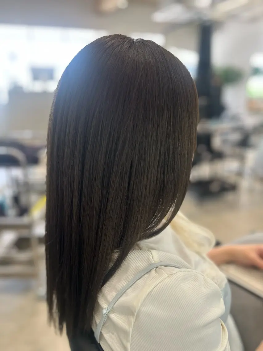 セミロング カラー あんじゅ ✨暖色カラー✨高崎のヘアスタイル