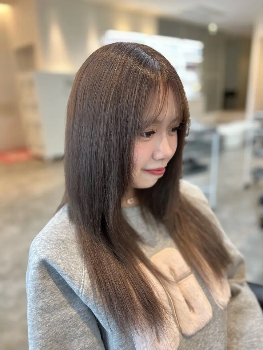 カラー ヘアカラー 透明感カラー୨୧ 松山理桜🩰˖ ࣪⊹のヘアスタイル
