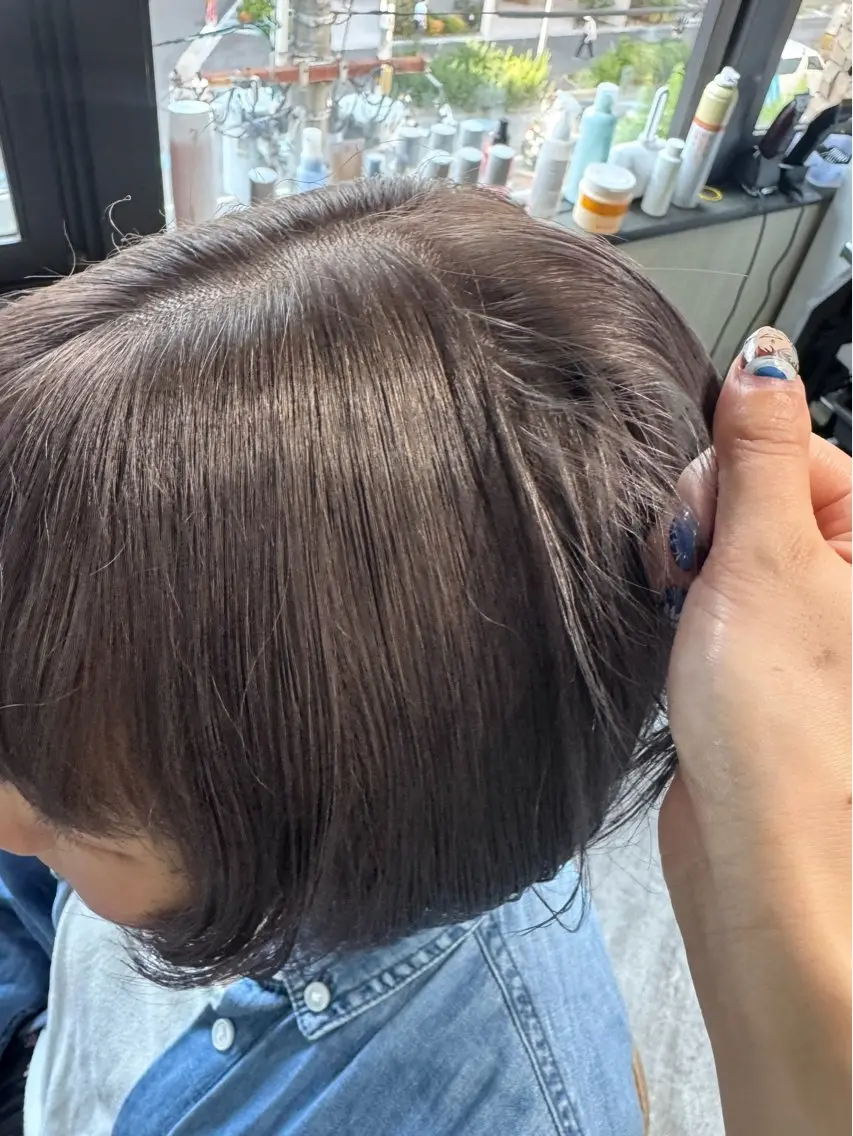 ミディアム カラー ブリーチ ケアブリーチ 透明感カラー ダブルカラー グレージュ カット ヘアカラー トリートメント 26日空き◎髪質改善 misatoのヘアスタイル