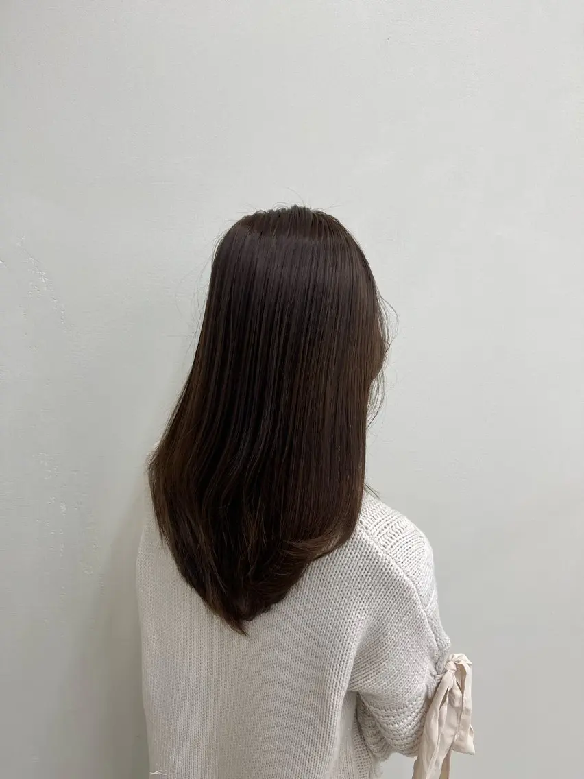 セミロング カラー ブラウンカラー 透明感カラー⭐️ Takumaのヘアスタイル