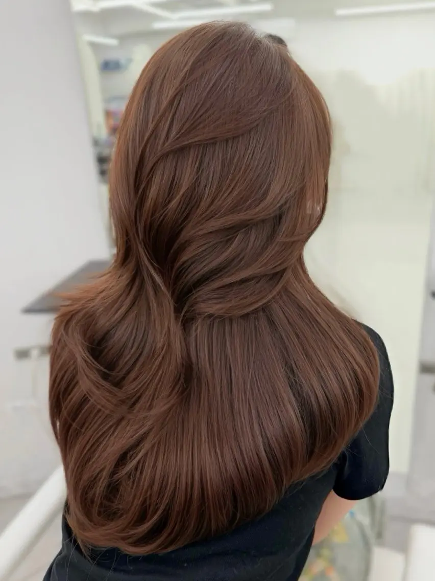 ロング カラー カット ヘアカラー トリートメント 顔まわりの神様✨ 透明感カラー藤嶋秀幸のヘアスタイル