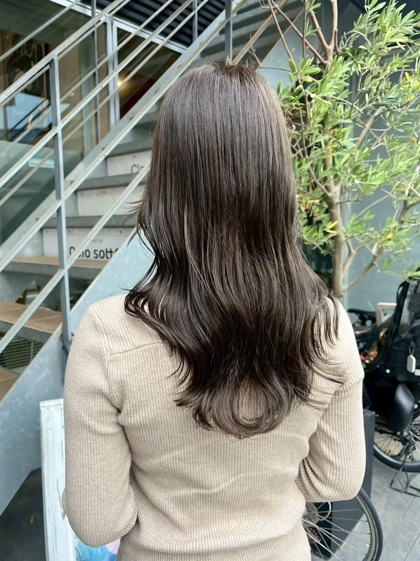 ロング カラー カット ヘアカラー トリートメント 鈴木弥月/大人ボブ× 透明感カラーのヘアスタイル