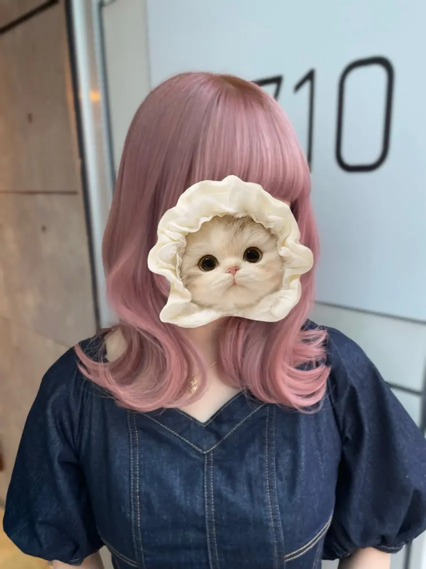 セミロング カラー ヘアアレンジ 🎀ハイトーン・艶 カラー HANA🎀のヘアスタイル