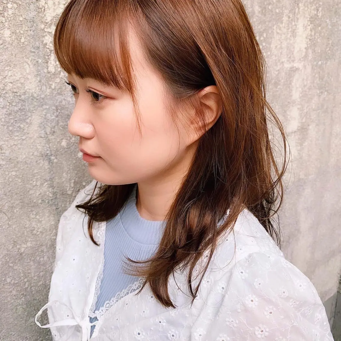 セミロング カラー 中川 竜誠のヘアスタイル