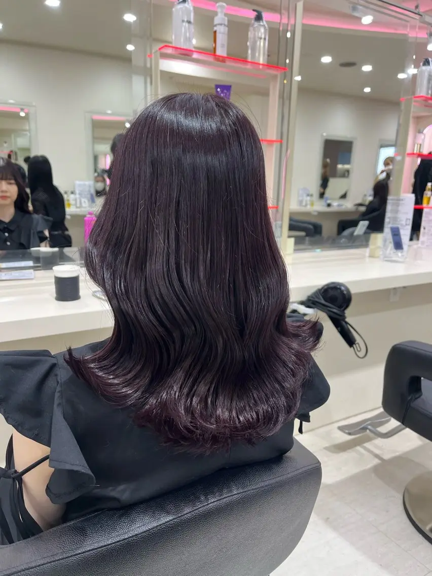 ロング ヘアカラー トリートメント ヘアセット 💗暖色カラー💗 ツヤ髪💗Mayaのヘアスタイル