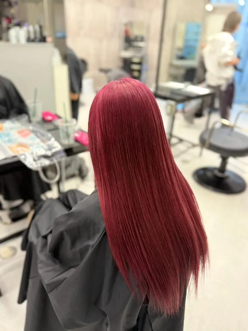 🍒❤️レッドにしたい方必見👀ブリーチ1回➕レッドカラー❤️🍒(メンズ大歓迎✨)の写真