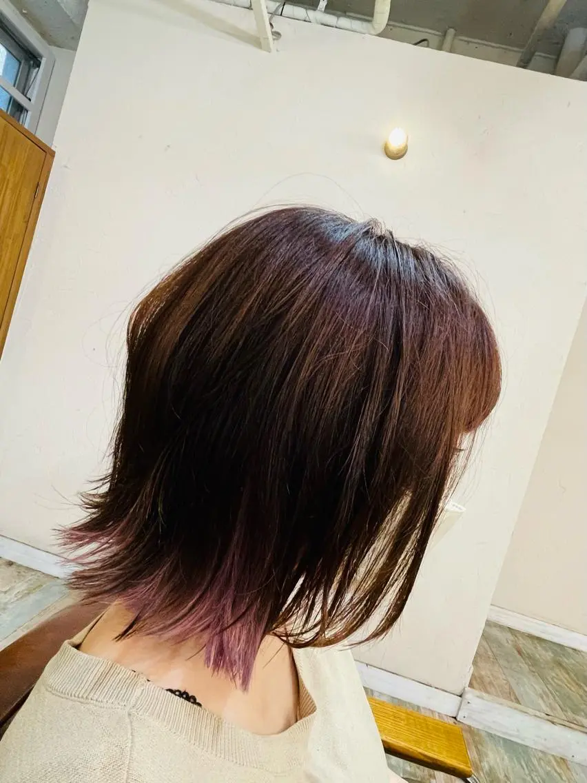 カラー＋トリートメント　（イルミナ、アディクシー、Nドット）等お客様の髪質に合わせて配合‼︎ 超音波アイロンケアプロ付きの写真