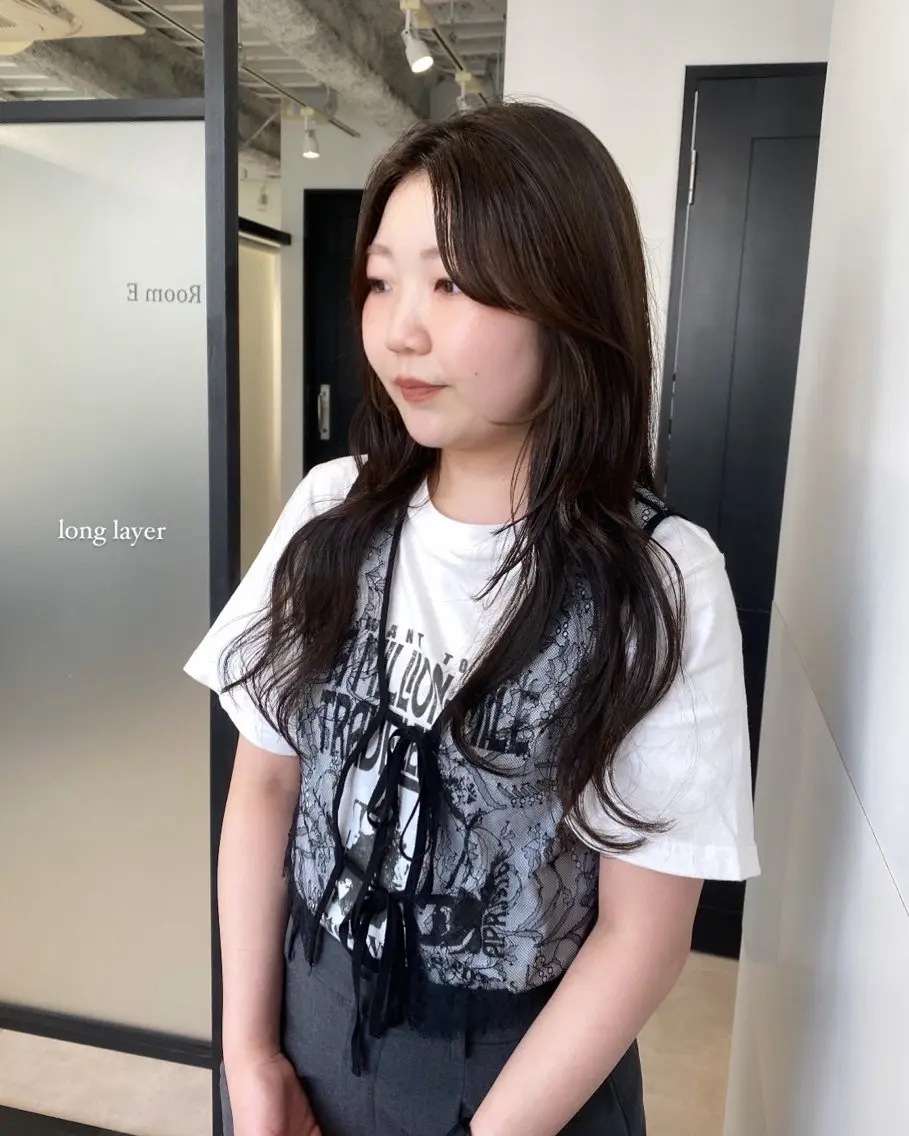 ロング カラー カット ヘアカラー マンツーマン半個室 tamuraのヘアスタイル