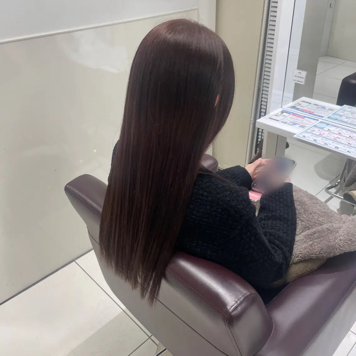 ロング カラー ブラウンカラー ショコラブラウン ピンクカラー yuzuna ハイトーン 天神のヘアスタイル