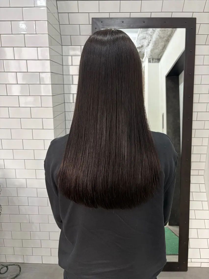 ロング カット 縮毛矯正 妙見 知洋のヘアスタイル