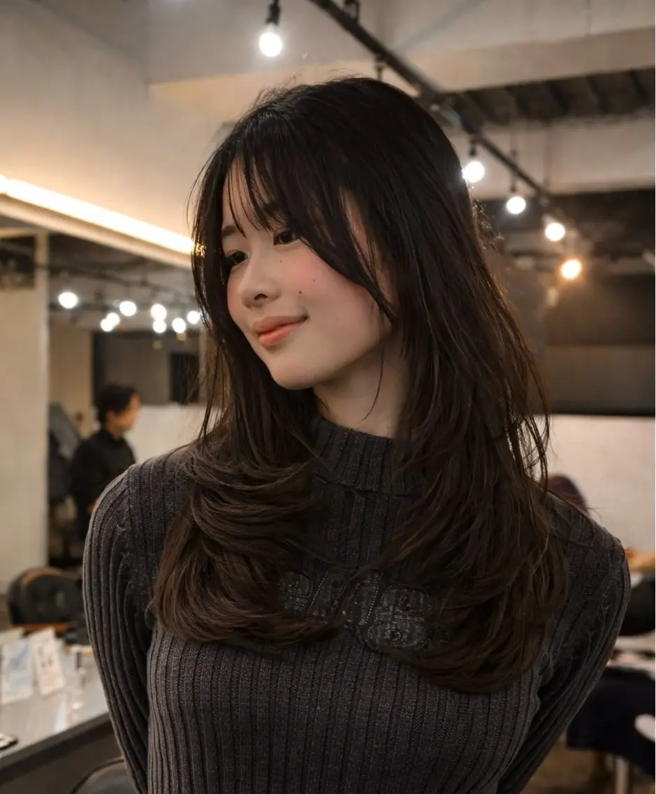 セミロング レイヤー/垢抜け/ TAISHIのヘアスタイル