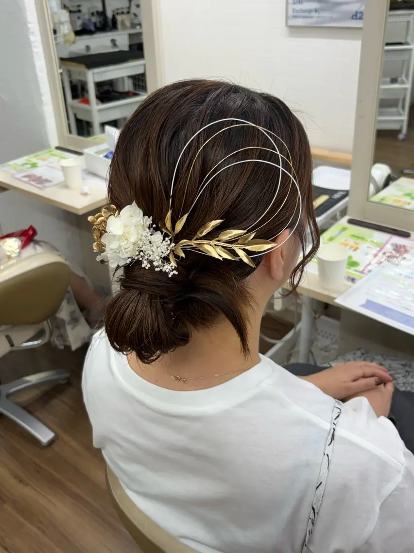 セミロング ヘアセット GLOSS 心斎橋 山上のヘアスタイル