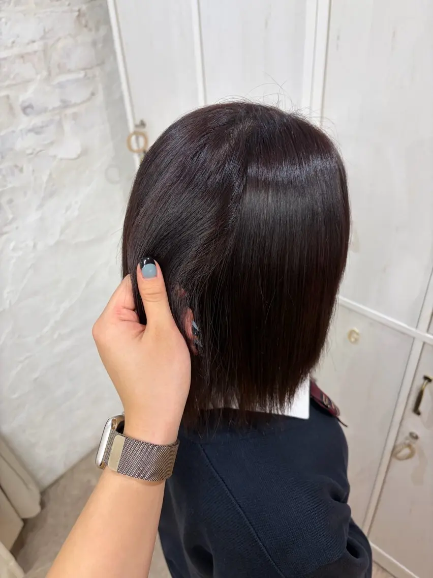 カラー カットモデル unaのヘアスタイル