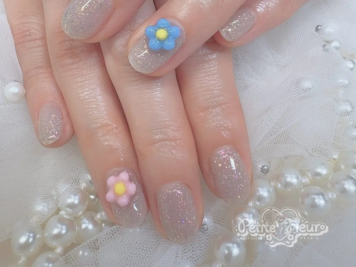 ネイル ハンドネイル ❁⃘*。Petite fleur❁⃘*りさのネイルデザイン