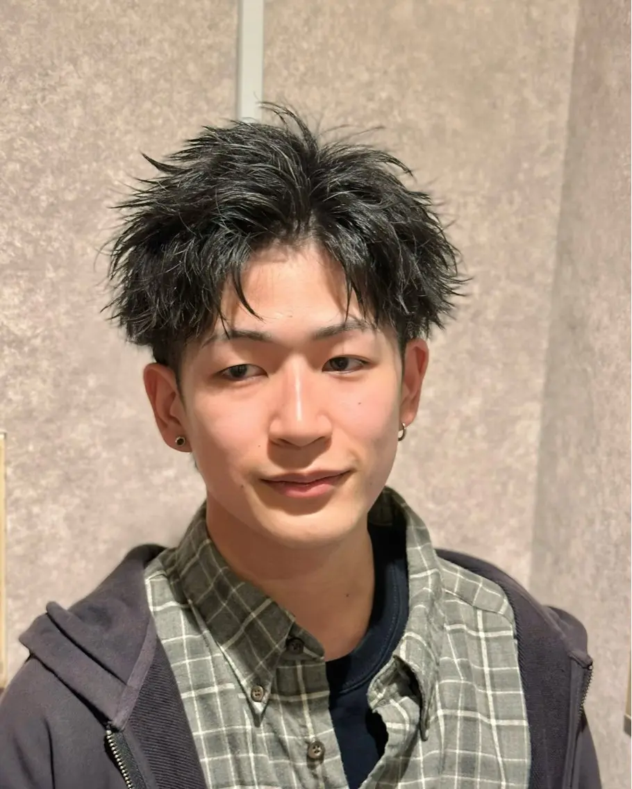 メンズ アップバング メンズショート カット ヘアセット 【メンズ専門】中本 翔大のヘアスタイル