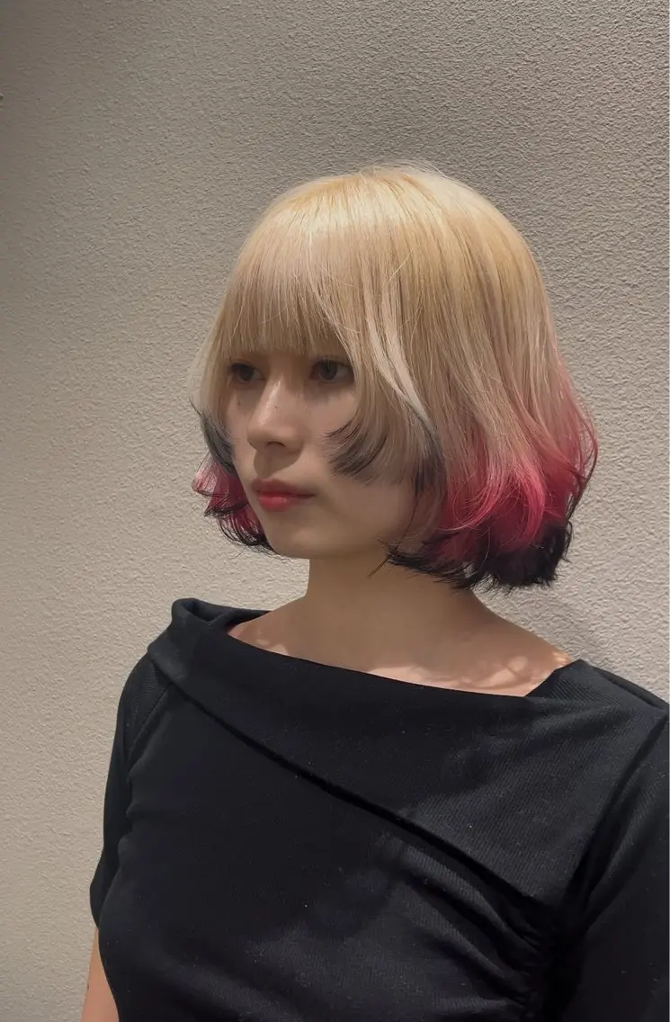 ショート カラー デザインカラー 狐カラー happy  man 🌸大人の世界観🌸のヘアスタイル